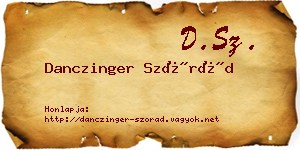 Danczinger Szórád névjegykártya